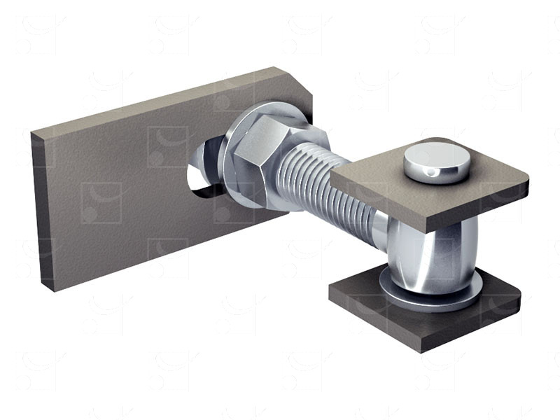 Gates mounted on pivots – Adjustable hinge (180°opening)