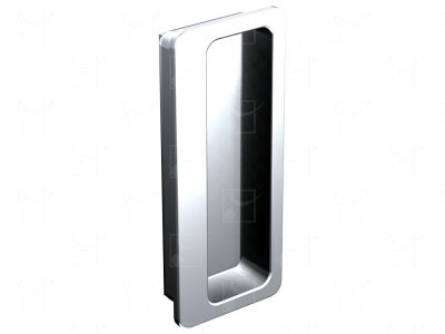 Rectangular recessed handles chrome-plated metal